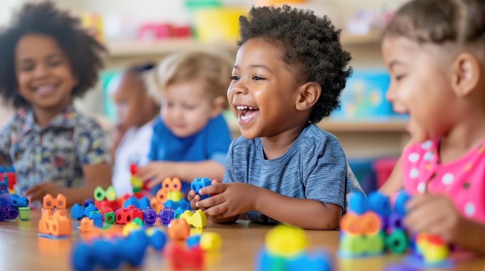 Kids playing with toys